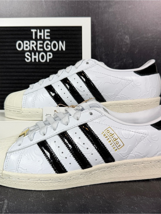 adidas Shoes - ADIDAS BAPE SUPERSTAR VINTAGE WHITE BLACK WOMENS SHOES SIZE 7 NEW